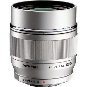 Olympus M.Zuiko Digital ED 75mm F1:8 / ET-M7518 Silver