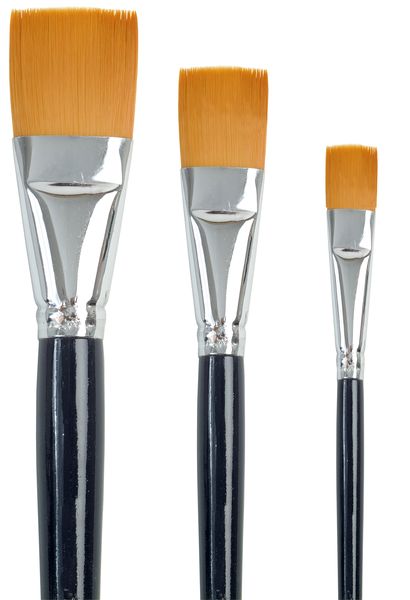 Dala 759 Flat Taklon Paint Brush - Set of 3 Brushes