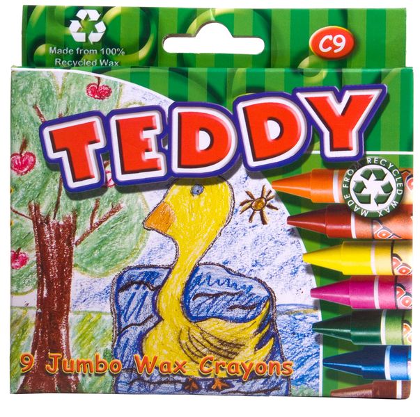 Teddy C9 Jumbo Wax Crayons - Pack of 9
