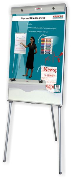 Parrot Standard Non-Magnetic Flipchart Retail - 100cm x 64cm