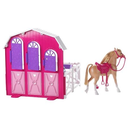 barbie horse and stable set