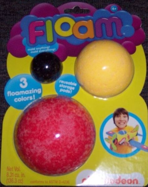 Nickelodeon Floam Moulding Compound Multi-Pack - Red, Yellow &amp; Black