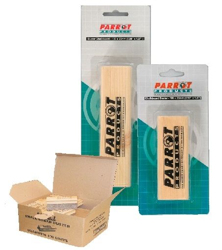 Parrot Wood Chalk Board Duster - Grey Box of 100