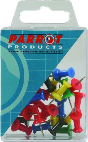 Parrot Thumbtacks - Blue - Pack of 25