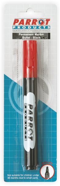 Parrot Permanent Marker Bullet Tip - Red