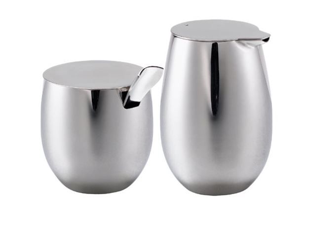 Bodum - Columbia Sugar and Creamer Set - Stainless Steel
