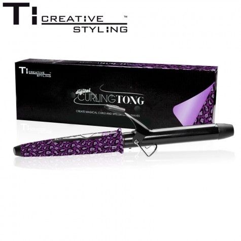Ti Style Digital Curling Tong - Pink &amp; Black
