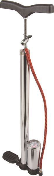 Moto Quip - Chrome Hand Pump With Booster &amp; Gauge