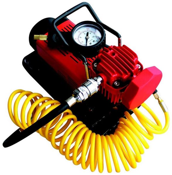 Moto Quip - 72 Litre Air Compressor 12V Clamps Connects Directly To Battery