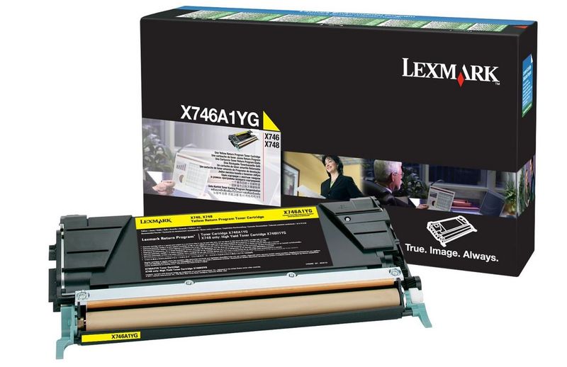 Lexmark X746A1YG Return Program Laser Toner Cartridge - Yellow