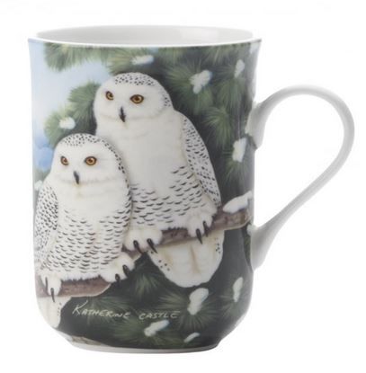 Maxwell &amp; Williams - Katherine Castle Snowy Owls Decal Mug - 300ml - Multi-Coloured