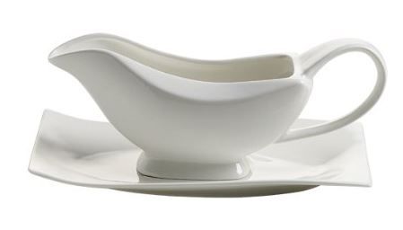 Maxwell &amp; Williams - Basics Motion Gravy Boat &amp; Saucer - White