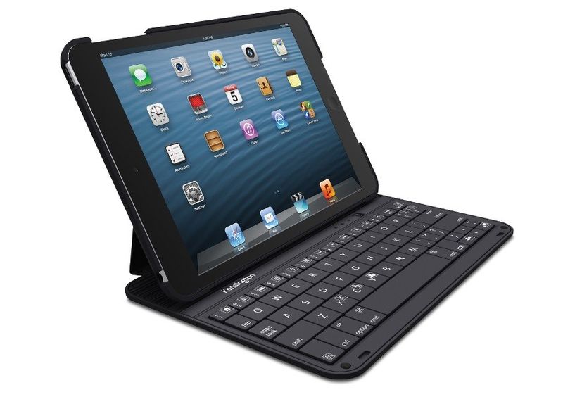 Kensington KeyFolio Thin Folio/Case for iPad Mini/Mini with Keyboard - Black
