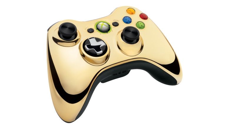 Official Xbox 360 Wireless Controller Chrome Gold (Xbox 360)