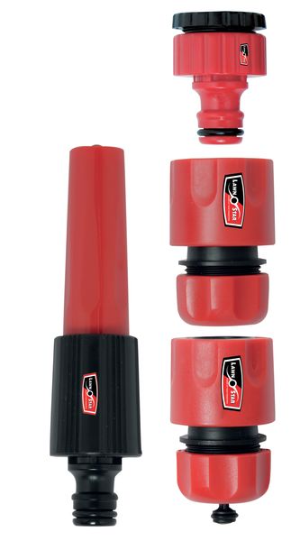 LAWN STAR - Adjustable Hand Nozzle &amp; 3 Piece Connecter Starter Set