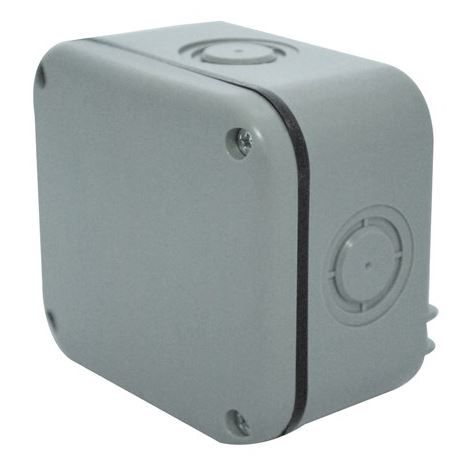 Masterplug- IP55 Square Junction Box - Grey