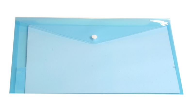 Donau Press Stud Document Wallet Polyprop - Blue (Pack of 12)