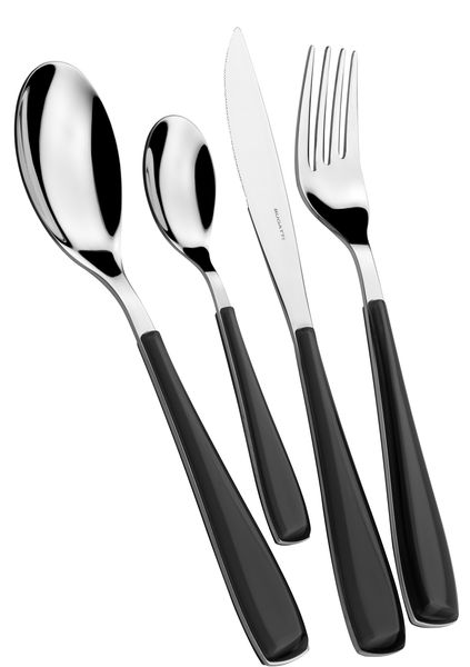 Bugatti - Essenza Cutlery Set - 24 Piece - Black