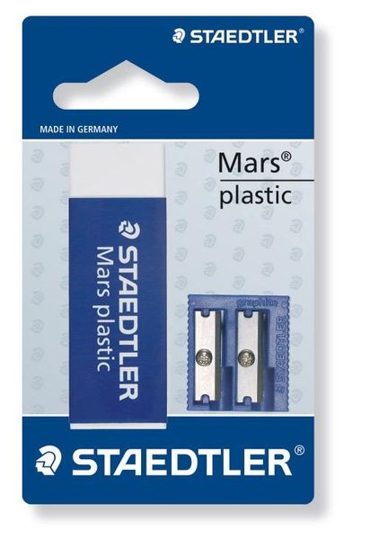 Staedtler Mars Eraser and Double-Hole Plastic Sharpener