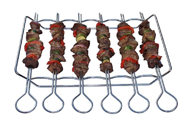 LK's Kebab Grill Set of 6 Skewers - Chrome