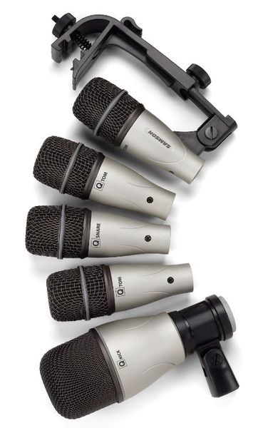 Samson Audio DK5 5-Piece Drum Microphone Set - Silver &amp; Black