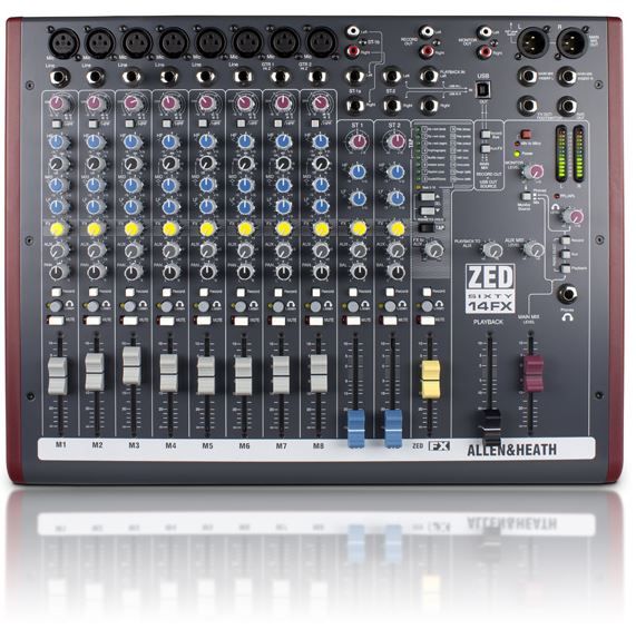 Allen &amp; Heath ZED60-14FX Multi-Purpose Mixer with FX - Black