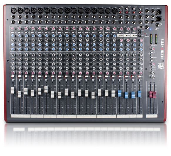Allen &amp; Heath ZED-24 Live Studio Mixer with USB Interface - Black