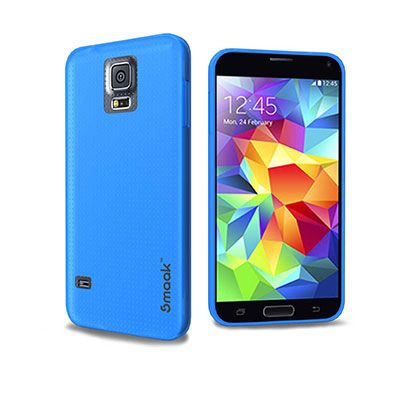 Smaak Funk Transparent TPU Case for Samsung Galaxy S5 - Sky Blue
