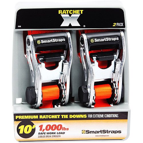 SmartStraps - 2.5m RatchetX Ratchet - Orange - 2 Pack