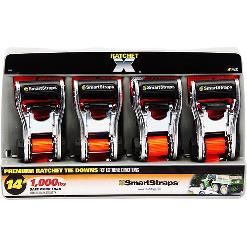 Smart Straps - 4m RatchetX Ratchet - Orange (4 Pack)