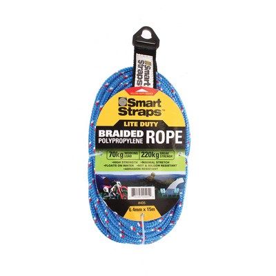 Smart Straps - 6.4mm x 15m Polypropylene Saxon Rope - Blue