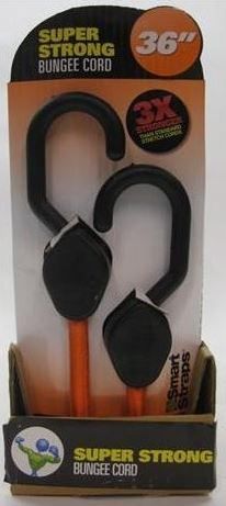 SmartStraps - 90cm SuperStrong Bungee Cords - Orange - 1 Per Pack