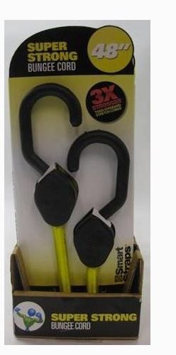 SmartStraps - 1.2m SuperStrong Bungee Cords - Yellow - 1 Per Pack