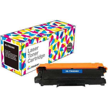 Inksaver Extra High Yield Compatible Toner Cartridge Replacement for Brother TN2060 - Black