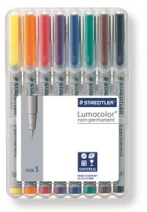 Staedtler Lumocolor 8 Non-Permanent Superfine Markers