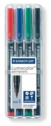 Staedtler Lumocolor 4 Permanent Superfine Markers