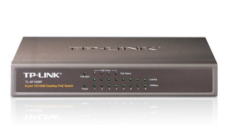 TP-Link TL-SF1008P 8-Port PoE+ Fast Ethernet Switch, Silent Plug &amp; Play