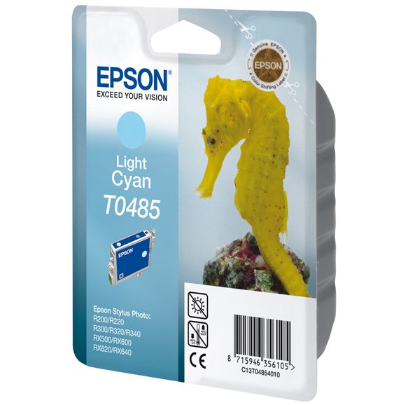 Epson T0485 Light Cyan Ink Cartridge (Sea Horse)