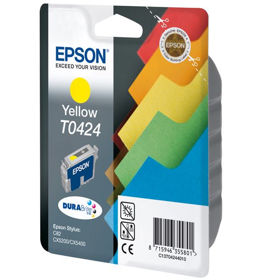 EPSON - Ink - T0424 - Yellow - FILES - Stylus C70 / C70PLUS / C80 / C82 / CX5100 / CX5200 / CX53000 / CX5400