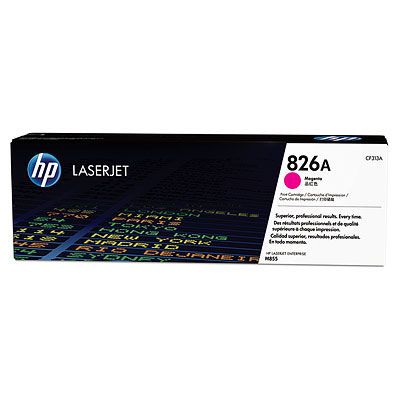 HP # 826A CLJ M855 Magenta Print Cartridge. Approximate cartridge yield 31500 pgs based on 5% coverage