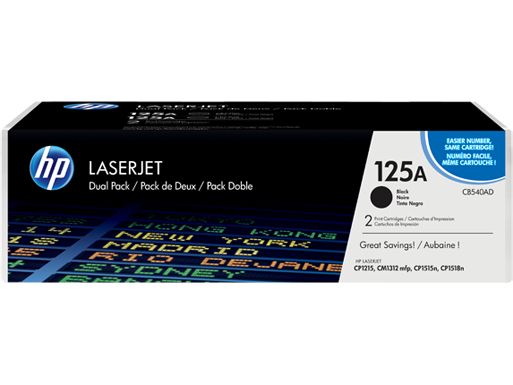 HP 125A 2-pack Black Original LaserJet Toner Cartridges