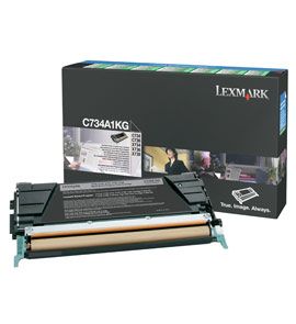 Lexmark C734A1KG Black Laser Toner Cartridge