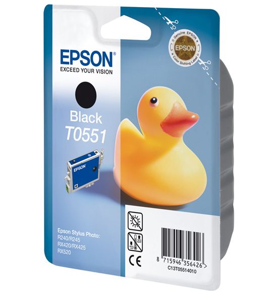 EPSON - Ink - T0551 - Black - DUCK - Stylus Photo R240 / R245 / RX420 / RX425 / RX520