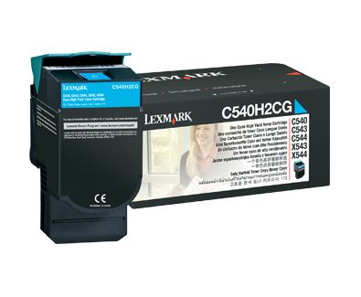LEXMARK C54X / X54X Cyan High Yield Toner Cartridge - 2 000 pgs