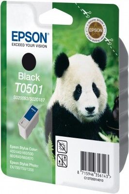 EPSON - Ink - T050140 - Black - PANDA - Stylus Color 400 / 440 / 460 / 500 / 600 / 640 / 650 / 660 / 670 / Stylus Photo 1270 / 700 / 750 / EX