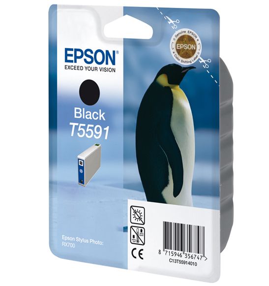 EPSON - Ink - T5591 - Black - PENGUIN - Stylus Photo RX7000