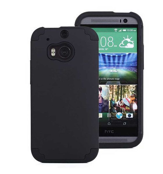 Tuff-Luv HTC One M8 Dual Silicone Gel Case - Black