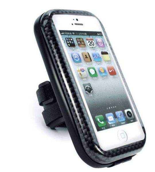 Tuff-Luv Tough Screen &amp; Water Resistant Bike Handle Bar for Iphone 4 , 4s , 5 &amp; 5s - Black