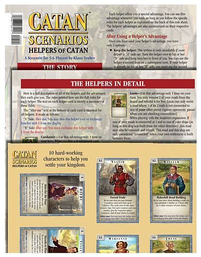 Catan Scenarios Helpers of Catan Board Game