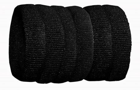 Chic Harmfree Thin Hairing Band 6 Pack - Black